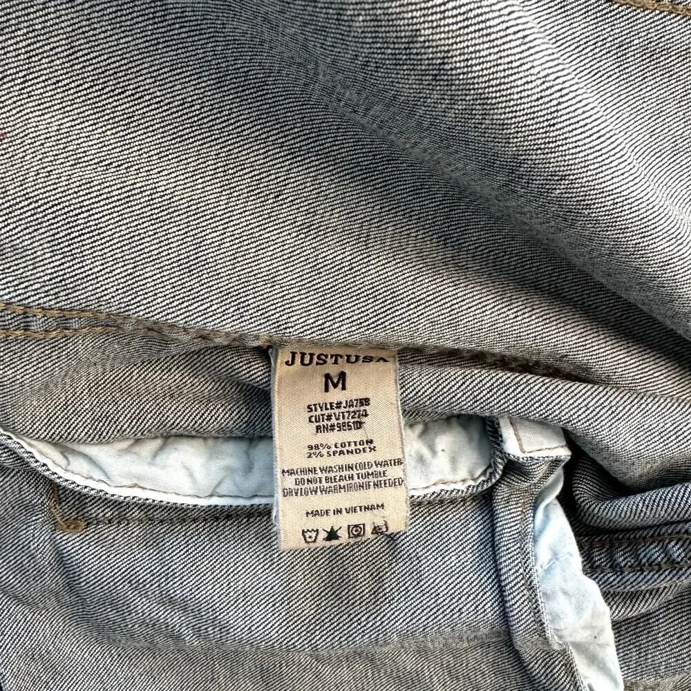 Just USA Jean Denim Jacket Women's Size Medium - Picture 4 of 4